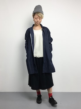 「JOURNAL STANDARD LUXE（ジャーナルスタンダード　ラックス）のアイテム（その他アウター）」を使った、monchiさん（レディース・165cm）の冬コーディネート
