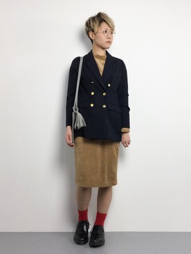 「ロングジャケット」｜monchiさん（レディース・165cm）の冬コーディネート