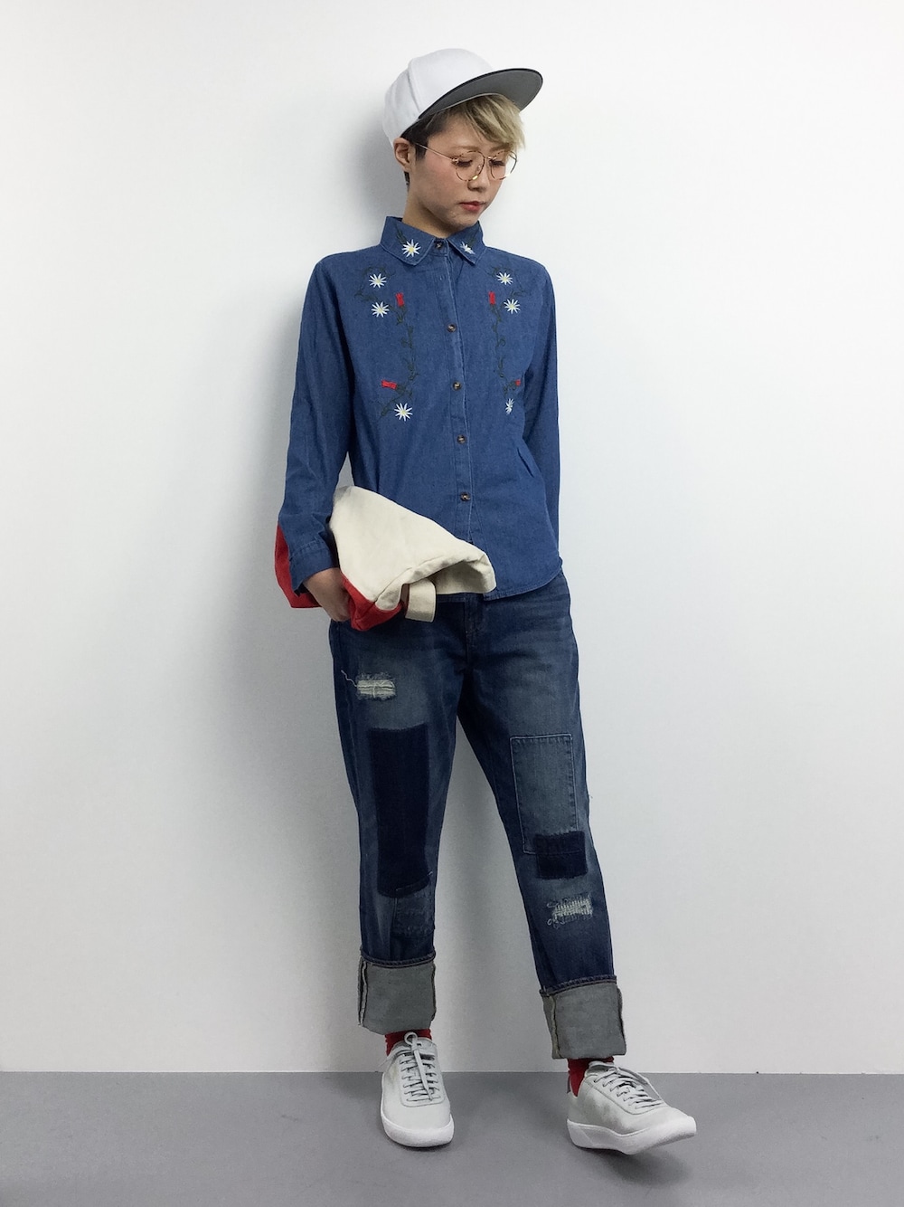 レトロ ブラウス シャツ ダンガリー アステカ ウェスタン 可愛い インディゴ ウエスタンシャツ レディース スカリー Scully シャツ
