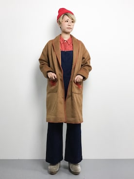 「フォークロア」｜「アイテム（ジャケット/アウター）」を使った、monchiさん（レディース・165cm）の冬コーディネート