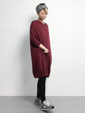 「ふりふ（フリフ）のアイテム（ワンピース）」を使った、monchiさん（レディース・165cm）の冬コーディネート