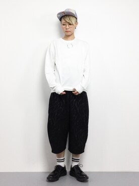 「WC（ダブル シー）のアイテム（スウェット）」を使った、monchiさん（レディース・165cm）の冬コーディネート