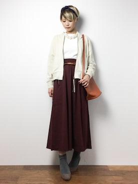 「goa（ゴア）のアイテム（ジャケット/アウター）」を使った、monchiさん（レディース・165cm）の冬コーディネート