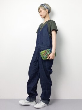 「チャイハネ（チャイハネ）のアイテム（バッグ）」を使った、monchiさん（レディース・165cm）の春コーディネート