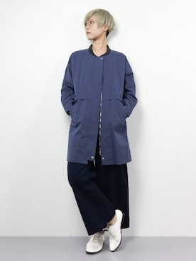 「Three Four Time（ｽﾘｰﾌｫｰﾀｲﾑ）のアイテム（ジャケット/アウター）」を使った、monchiさん（レディース・165cm）の春コーディネート