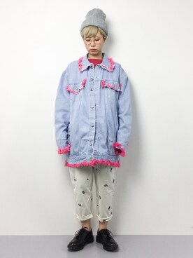 「L.H.P（エルエイチピー）のアイテム（ジャケット/アウター）」を使った、monchiさん（レディース・165cm）の春コーディネート
