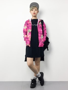 「PUMA（プーマ）のアイテム（ジャケット/アウター）」を使った、monchiさん（レディース・165cm）の春コーディネート
