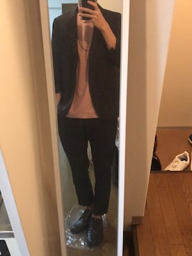 「DHOLIC（ディーホリック）のアイテム（スラックス）」を使った、KAIさん（メンズ・173cm）の秋コーディネート
