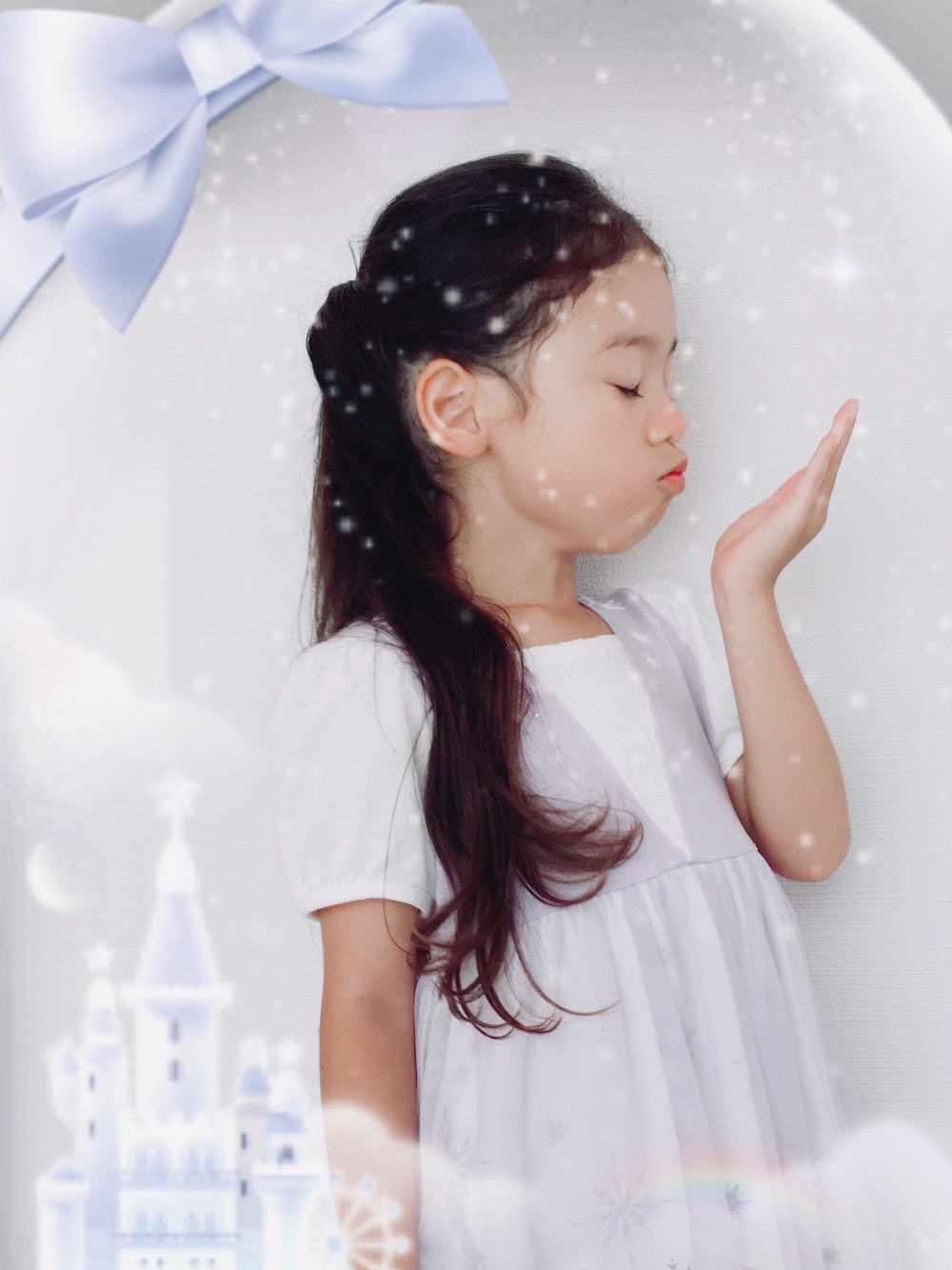 「Right-on KIDSのアイテム（ワンピース、パープル系）」を使った、みーちゃん♡さん（キッズ・110cm）の秋コーディネートの1枚目の写真
