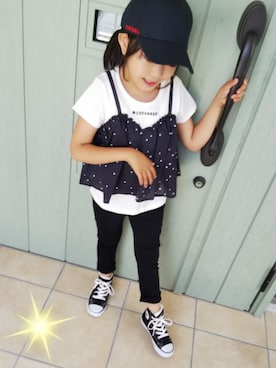 「DIESEL（ディーゼル）のアイテム」を使った、アリエル＊さん（キッズ・110cm）の夏コーディネート