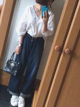 「Daniel Wellington（ダニエルウェリントン）の【Daniel Wellington】レザーバンド３６ＭＭ（アナログ腕時計）」を使った、お嬢さん（レディース・154cm）の春コーディネート