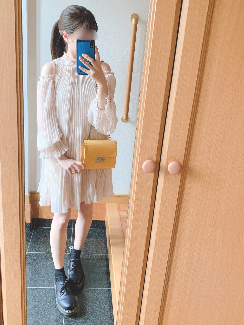 SNIDEL（スナイデル）の「プリーツギャザーチュニックワンピース 