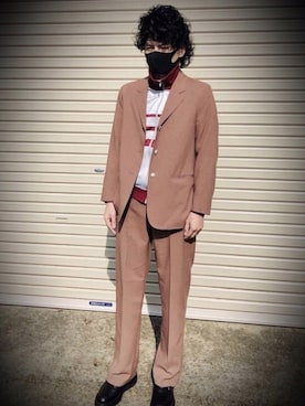 「アイテム（ジャージ、シルバー系）」を使った、hanekibaさん（メンズ・174cm）の冬コーディネート