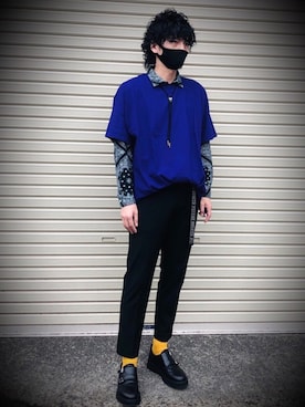 「HAV-A-HANK（ハバハンク ）のアイテム（トップス）」を使った、hanekibaさん（メンズ・174cm）の春コーディネート