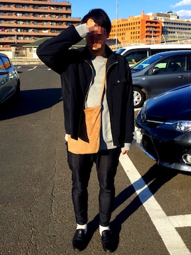 「marka（マーカ）のアイテム（スウェット）」を使った、392さん（メンズ・176cm）の春コーディネート