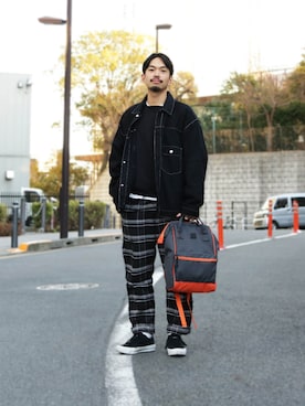 「MONKEY TIME（モンキータイム）のアイテム（カバーオール）」を使った、たいさんさん（メンズ・176cm）の冬コーディネート