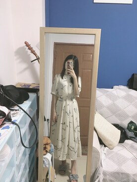 「REMIX（リミックス）のアイテム」を使った、芥末子子さん（レディース・163cm）の春コーディネート