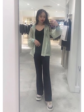 「アイテム（デニムパンツ）」を使った、kylieさん（レディース・160cm）の春コーディネート