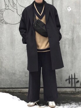 「アイテム（ブルゾン）」を使った、としま〔相互フォロー〕さん（メンズ・178cm・10代）の冬コーディネート