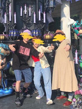 「BEAMS BOY（ビームスボーイ）のアイテム（シャツ/ブラウス、ベージュ系）」を使った、hachiさん（レディース・156cm）の秋コーディネート