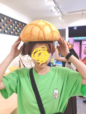 「JOURNAL STANDARD（ジャーナルスタンダード）のアイテム（Tシャツ/カットソー、グリーン系）」を使った、hachiさん（レディース・156cm）の秋コーディネート