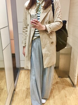 「N.（N. Natural Beauty Basic）（エヌエヌナチュラルビューティーベーシック）のアイテム（トレンチコート）」を使った、ちーさん（レディース・174cm）の春コーディネート