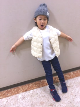 「ROXD（ロッド）のアイテム（ジャケット/アウター）」を使った、ryohhさん（キッズ・110cm）の冬コーディネート