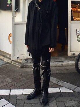 Saint Laurent Paris サンローランパリ のブーツを使ったメンズ人気ファッションコーディネート 地域 韓国 季節 12月 2月 Wear