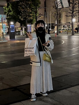 「apres jour mignon（アプレジュールミニョン）のアイテム（ムートンコート）」を使った、jvdeeさん（レディース・155cm）の冬コーディネート
