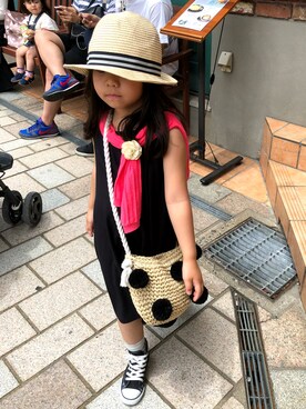 「お祭り」｜「アイテム（ワンピース/ドレス）」を使った、riccopimさん（キッズ・110cm）の夏コーディネート