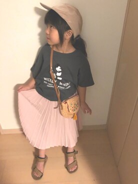「quoti use fith（クゥオティ　ユース　フィス）のアイテム（シューズ）」を使った、riccopimさん（キッズ・110cm）の夏コーディネート