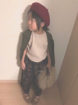 「Jewelna Rose（ジュエルナローズ）のアイテム」を使った、riccopimさん（キッズ・110cm）の秋コーディネート