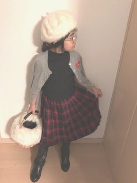 「PAGEBOY（ページボーイ）のアイテム」を使った、riccopimさん（キッズ・110cm）の秋コーディネート