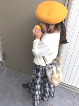 「Simplicite（サンプリシテ）のアイテム」を使った、riccopimさん（キッズ・110cm）の秋コーディネート