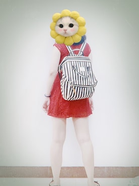 「H&M（エイチ・アンド・エム）のアイテム（チュニック）」を使った、fiva12さん（レディース・171cm）の夏コーディネート
