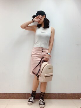 「ALDO（アルド）のアイテム（バックパック/リュック）」を使った、fiva12さん（レディース・171cm）の秋コーディネート