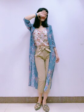 「日系极简」｜「アイテム（その他アウター）」を使った、fiva12さん（レディース・171cm）の秋コーディネート