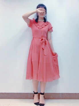 「通勤穿搭」｜「アイテム（ワンピース）」を使った、fiva12さん（レディース・171cm）の秋コーディネート