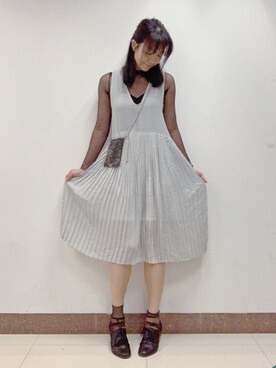 「通勤穿搭」｜「アイテム（ジャンパースカート）」を使った、fiva12さん（レディース・171cm）の秋コーディネート
