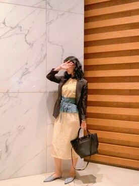 「通勤穿搭」｜「アイテム（トートバッグ）」を使った、fiva12さん（レディース・171cm）の秋コーディネート
