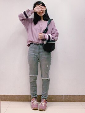 「通勤穿搭」｜「アイテム（ボディバッグ/ウエストポーチ）」を使った、fiva12さん（レディース・171cm）の秋コーディネート