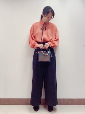 「通勤穿搭」｜「アイテム（ハンドバッグ）」を使った、fiva12さん（レディース・171cm）の冬コーディネート