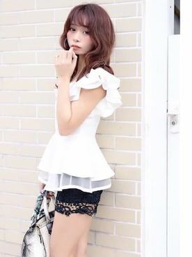 「CeLL（セル）のアイテム（トップス）」を使った、ericaさん（レディース・156cm）の夏コーディネート