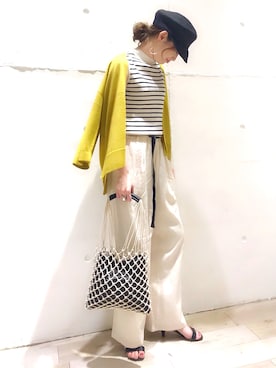 「LEPSIM（レプシィム）のアイテム（キャスケット）」を使った、maiさん（レディース・153cm）の春コーディネート