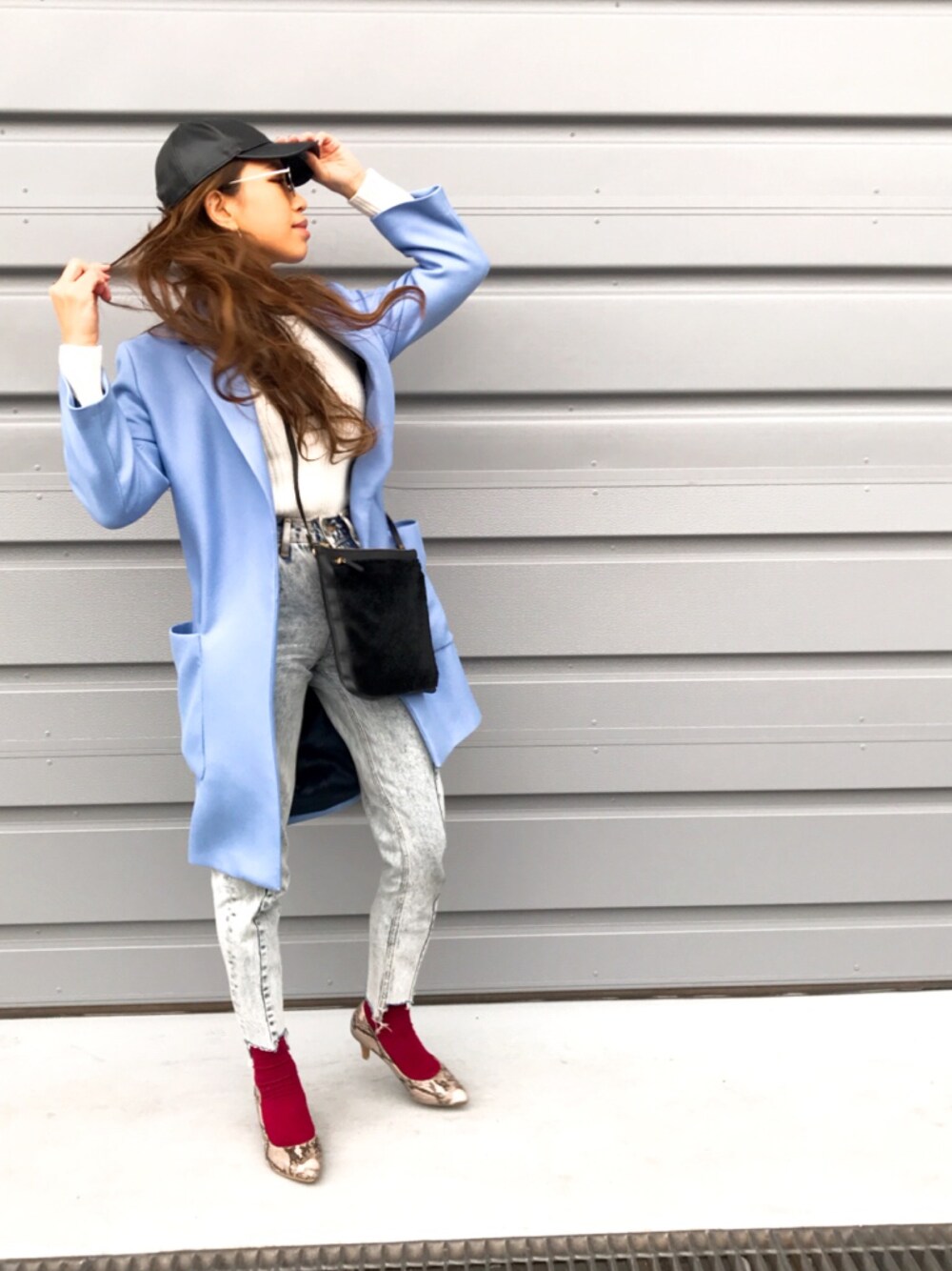 「オトナカジュアル、ootd、休日スタイル、GU、プチプラコーデ、オトナ女子、チェスターコート、カジュアル、春コーデ、fashion」｜「GUのアイテム（パンプス、その他）」を使った、1eihc7さん（レディース・157cm）の冬コーディネートの1枚目の写真