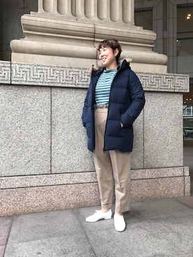 「DESCENTE ALLTERRAIN（デサント　オルテライン）のアイテム（ジャケット/アウター）」を使った、森田 玲加さん（レディース・158cm）の夏コーディネート