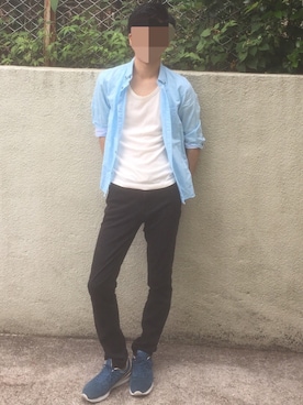 「コムサ」｜透さん（メンズ・174cm）の夏コーディネート