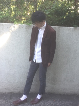 「TOMMY HILFIGER（トミーヒルフィガー）のアイテム（テーラードジャケット）」を使った、透さん（メンズ・174cm）の秋コーディネート