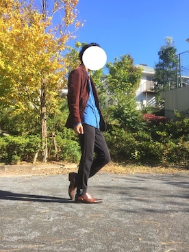 「TOMMY HILFIGER（トミーヒルフィガー）のアイテム（テーラードジャケット）」を使った、透さん（メンズ・174cm）の秋コーディネート