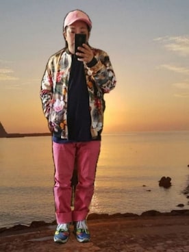 「しまむら（シマムラ）のアイテム（キャップ）」を使った、さとし🐨相互さん（メンズ・159cm）の春コーディネート